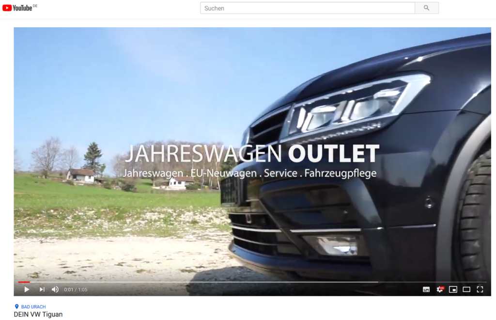 Aufmerksamkeit durch Videos