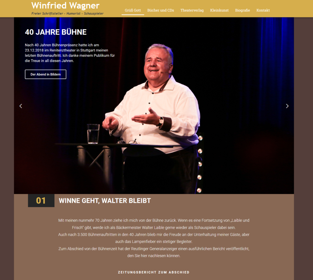 Winfried Wagners neue Webseite